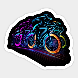 Cycling Bike Race Abstract Sticker